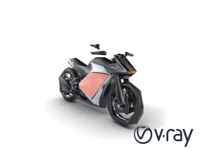 ThunderVolt Hybrid Motorcycle model pack Low-poly 3D model