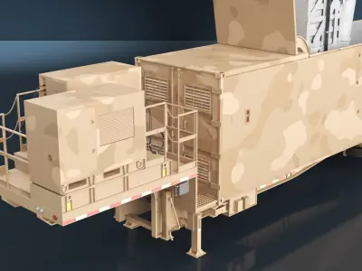 Missile Launcher Sand Camo on Alert 3D model