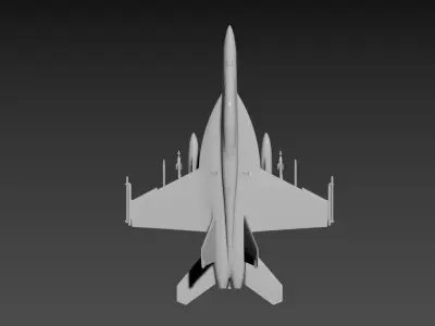 3D model of a fighter jet aircraft Low-poly 3D model