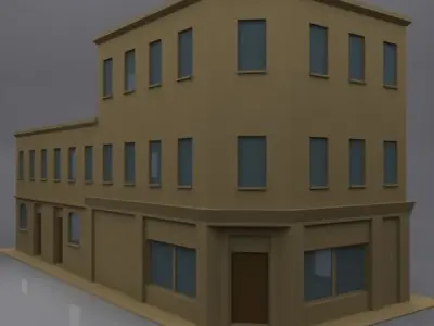 Shops Block 21 3D model