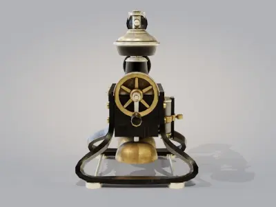 19th Century phone Low-poly 3D model