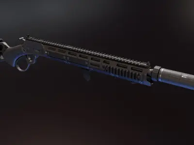 Marlin 1894 Dark Tracker Low-poly 3D model