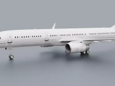 Boeing 757-200 Animated Realistic Jet Airliner Plane 3D model 3D model