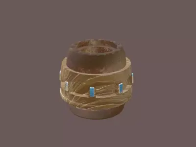 Barrel lowpoly 3D model