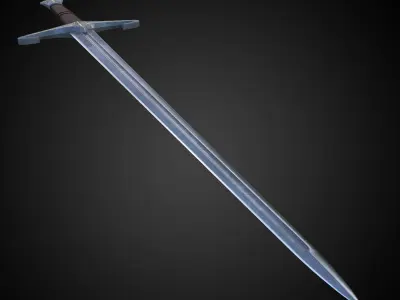 Medieval Sword 3D model 13