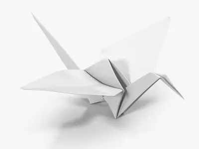 Origami Crane 3D model purchase