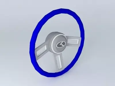3-spoke steering wheel with K logo Free 3D model