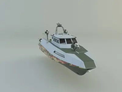  assault boat 3d model 3D model