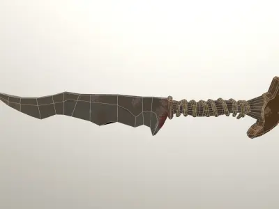 Orc Knife Low-poly 3D model