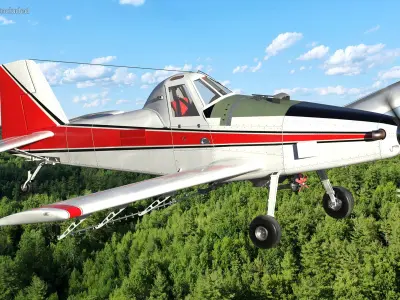 Agricultural Aeroplane White 3D model