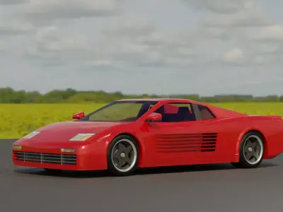 Low poly sports car Free low-poly 3D model