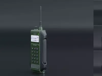 Millitary Dual Band Radio Low-poly 3D model