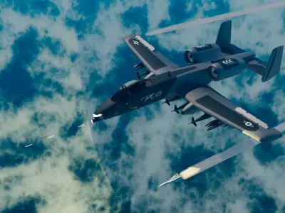 Fighter jet in the game 3D model