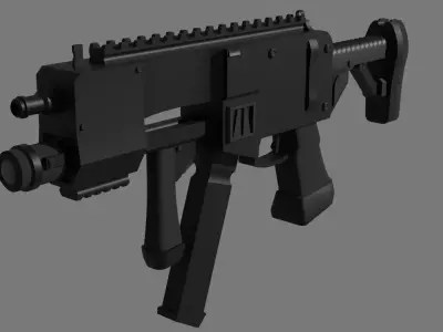Free Custom Submachine Gun  Free 3D model