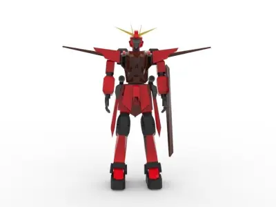 Gundam model robot 3D model