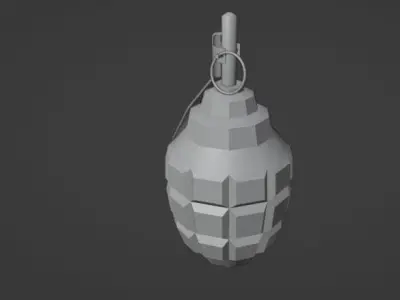 grenade F-1 Low-poly 3D model