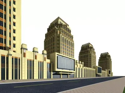 Hotel Building 3D model 84
