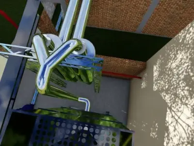 lead battery recyclable factory 3D model