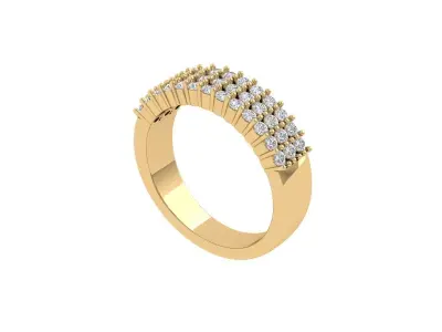 Solitaire Engagement Ring 3D print model 56