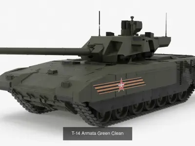 T-14 Armata Green Collection 3D Model Pack