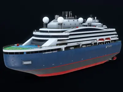 Ponant Cruise Icebreaker PBR - Le Commandant Charcot 3D model