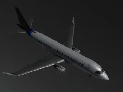 Regional Jet Aircraft Plane CRJ700 3D model