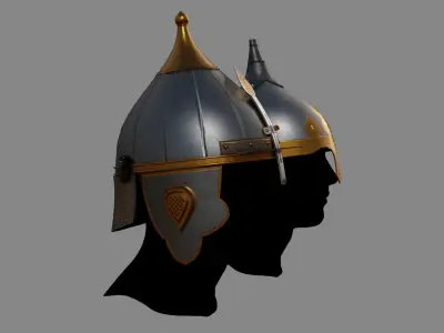 Russian Helmet LowPoly Low-poly 3D model