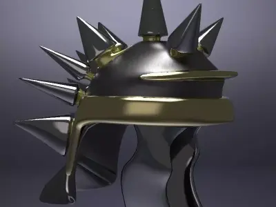 Midieval Spiked Helm 3D model