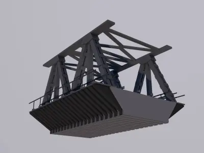 Railway bridge C4D 3D model