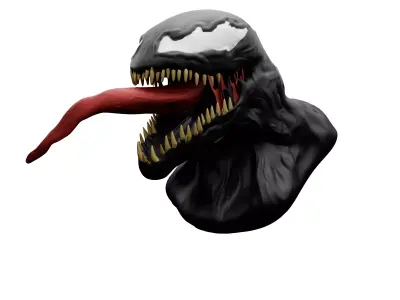 THIS IS VENOM CARAKTER Head this game  Low-poly 3D model