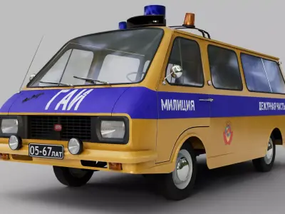 RAF-2203 police Low-poly 3D model
