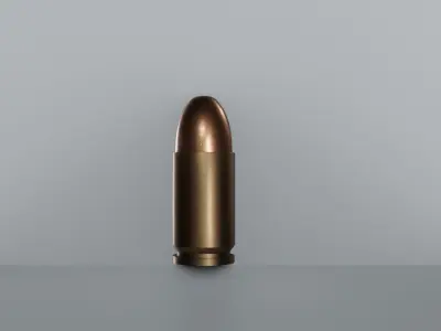 9mm bullet Free low-poly 3D model