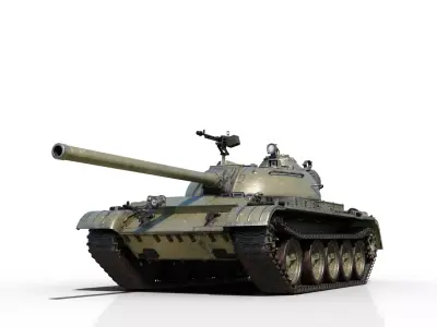 PBR 2 coatings  T-54 main battle tank of the Soviet Union Low-poly 3D model