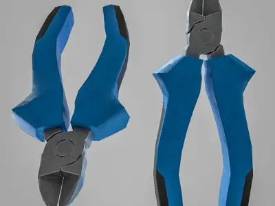 Cutting Pliers or Nipplers - Cortacables Low-poly 3D model