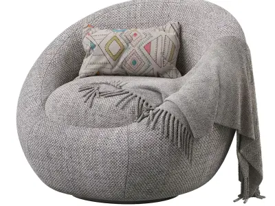 Cozy Swivel Chair 3D model purchase