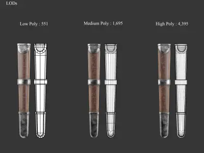 Medieval Collection Knightly Blades 3D Model Pack