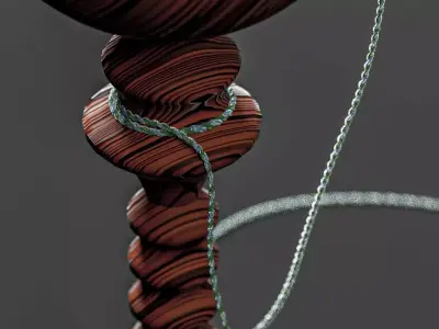 Vintage Cup-and-Ball Toy 3D model