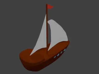 Sailing ship Free low-poly 3D model