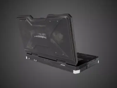  Construction Site Military Laptop Low-poly 3D model