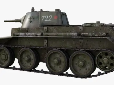Tank BT 7 Mental Ray 3D model