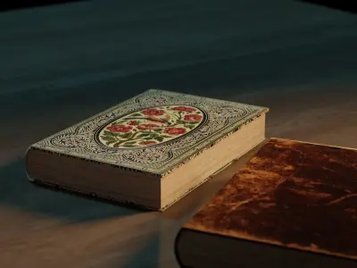 Old Books Low-poly 3D model
