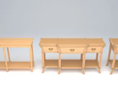 CONSOLE TABLE SET 3D model