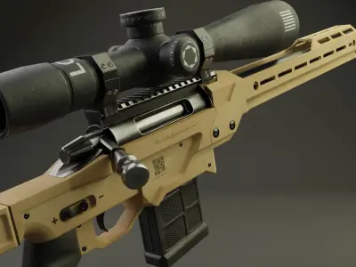 Rifle DELTA 5 PRO Low-poly 3D model