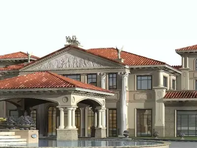 Hotel Building 3D model 16