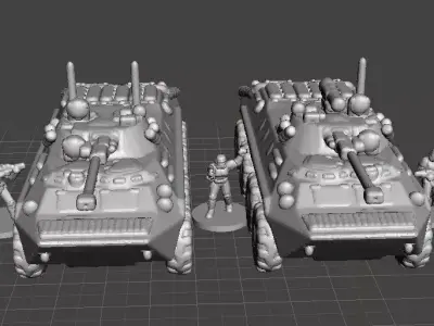 6MM SCALE BRT90 APC TANKS MINIATURE MODELS MODERN OR SCIFI GAMES 3D print model