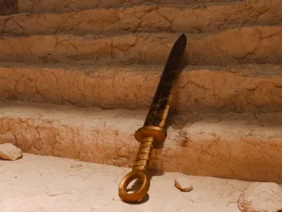 Roman bronze sword Free low-poly 3D model