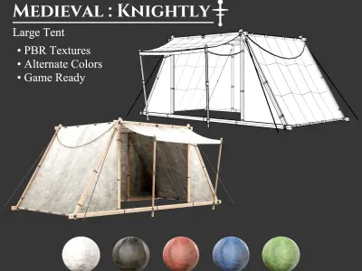 Medieval Collection Knightly Tents 3D Model Pack purchase