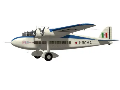 savoia marchetti S74 3D model purchase