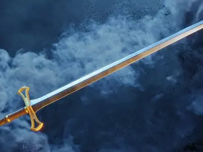 Knight Errants Sword Low-poly 3D model