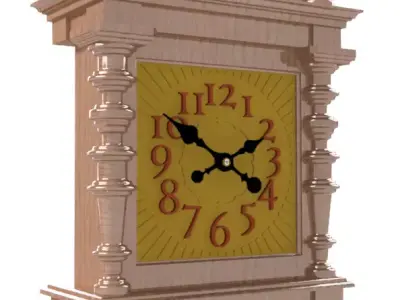 Mantel Clock - Hide away drawer - D2  3D print model